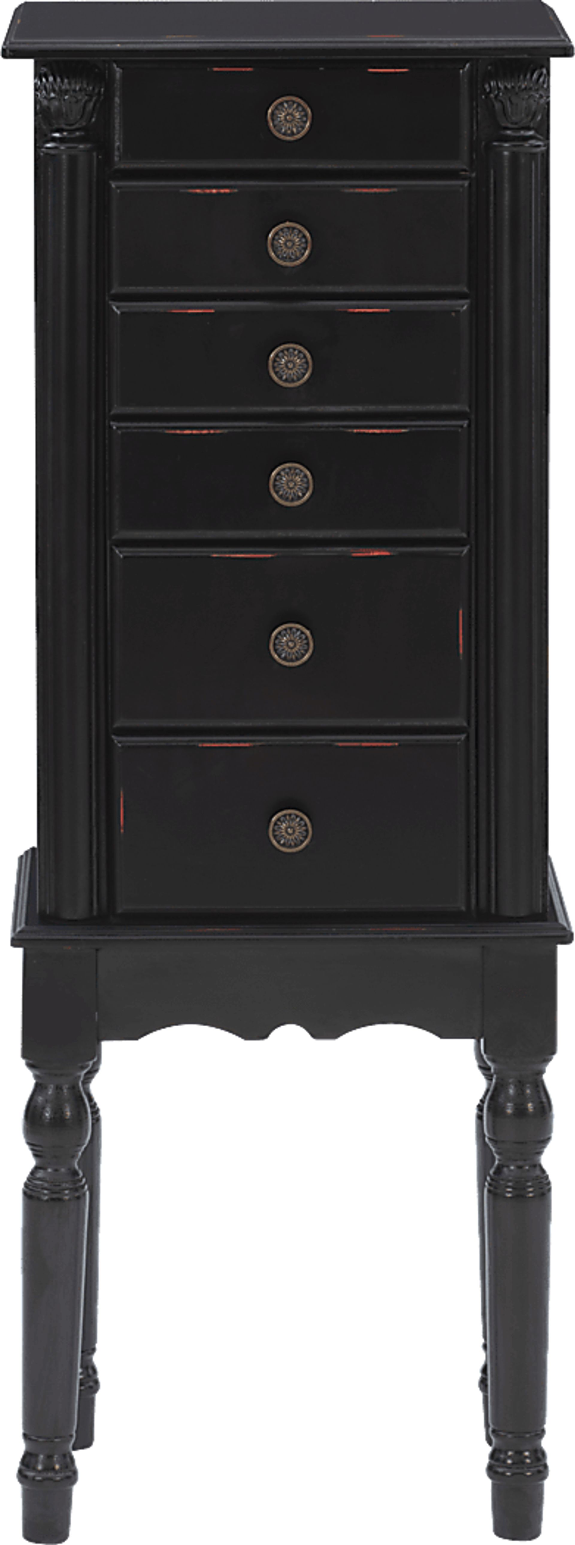 Everinaa Black Jewelry Armoire - Image 4