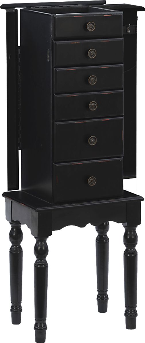 Everinaa Black Jewelry Armoire