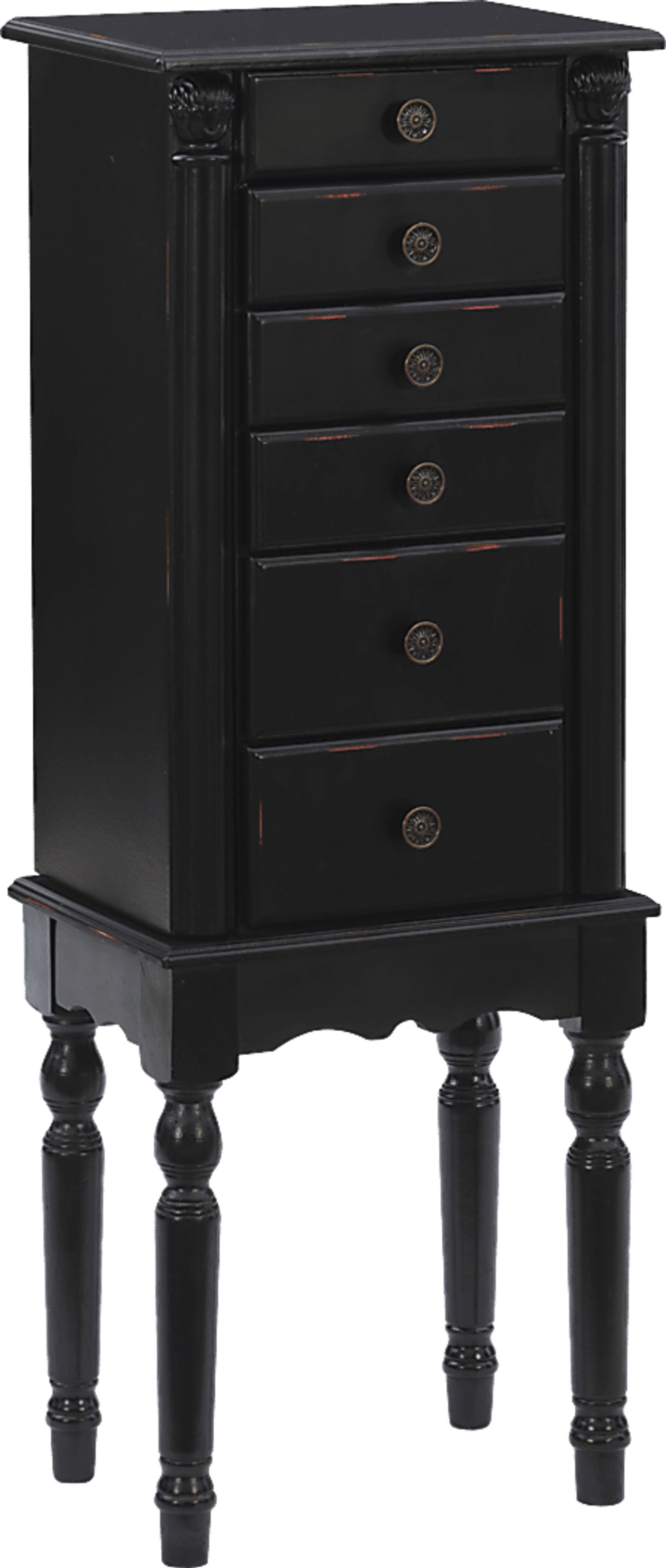Everinaa Black Jewelry Armoire - Image 1