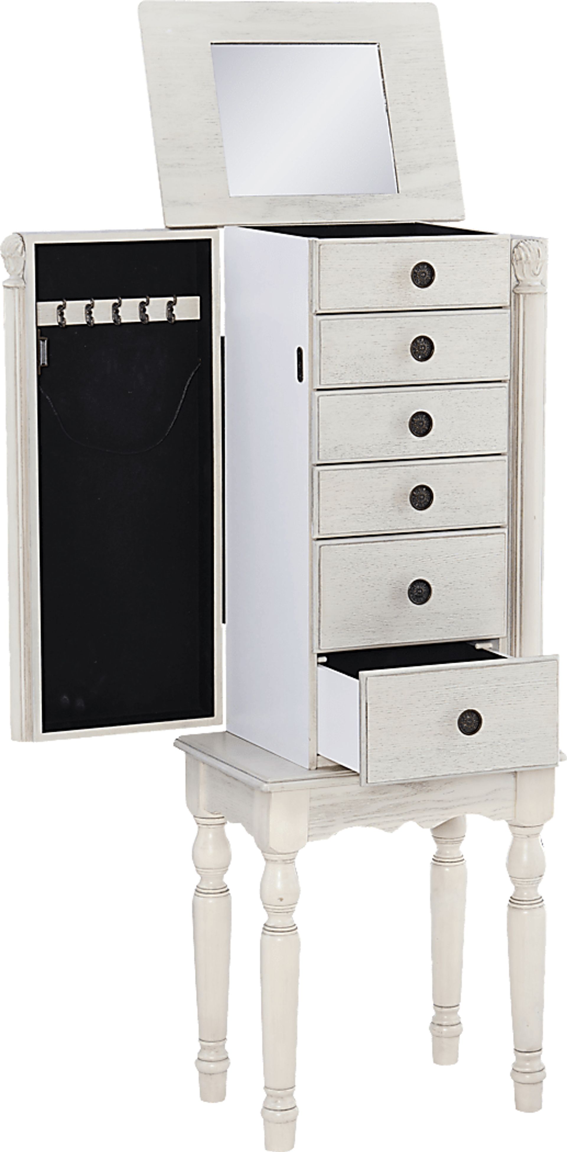 Everinaa White Jewelry Armoire - Image 10
