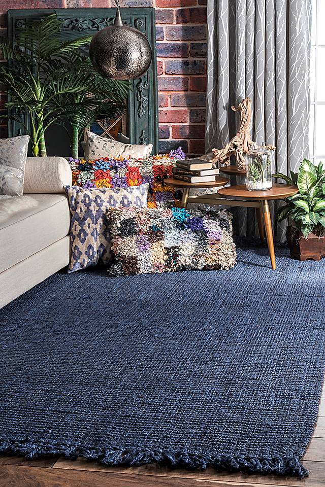 Everley Navy 5' x 8' Rug - Thumbnail - Image 2