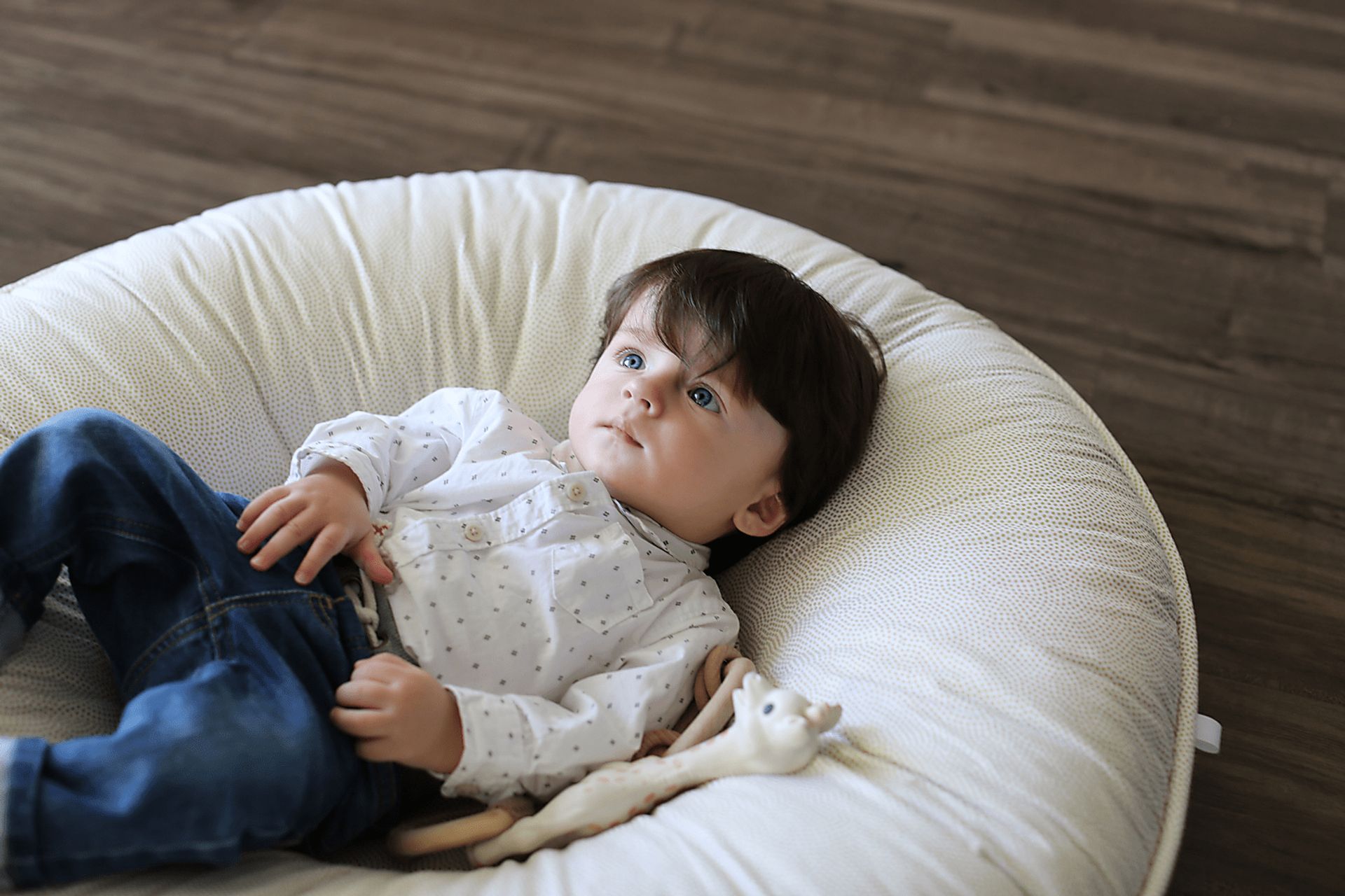 Everly's Bouquet Pink Pello Luxe Floor Pillow with Pink Back - Image 5