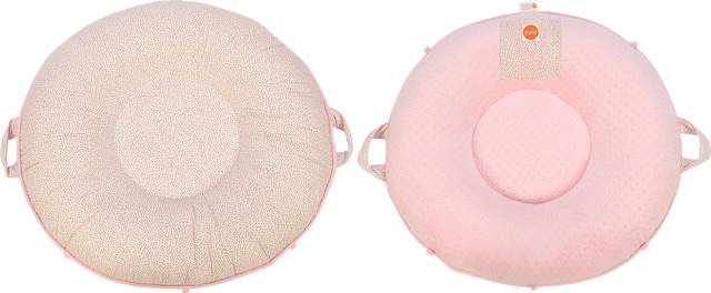 Everly's Bouquet Pink Pello Luxe Floor Pillow with Pink Back - Thumbnail - Image 1