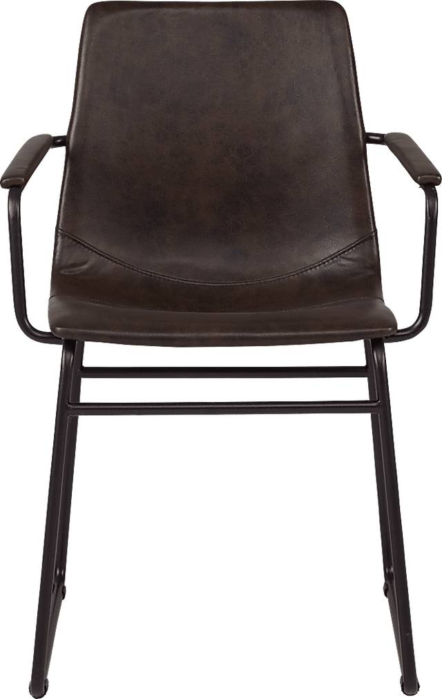 Everton Dark Brown Arm Chair - Thumbnail - Image 2