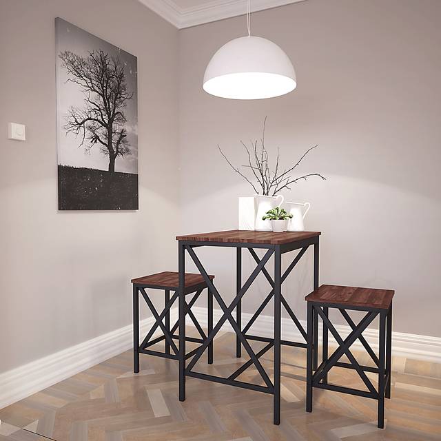 Evesham Brown 3 pc Dining Set - Thumbnail - Image 8