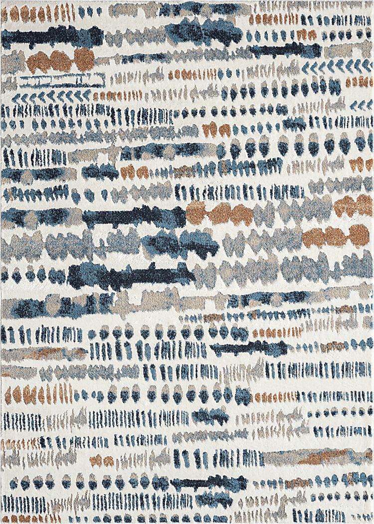 Evette Rios Basili Blue 5'3 x 7' Rug