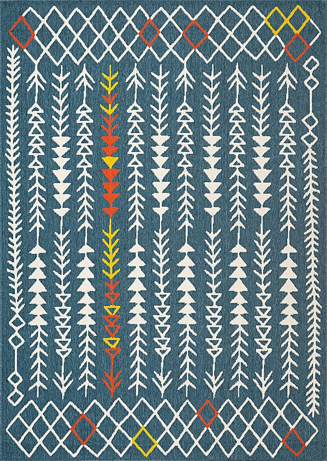 Evette Rios Blackwood Blue 5' x 7' Indoor/Outdoor Rug - Thumbnail - Image 1