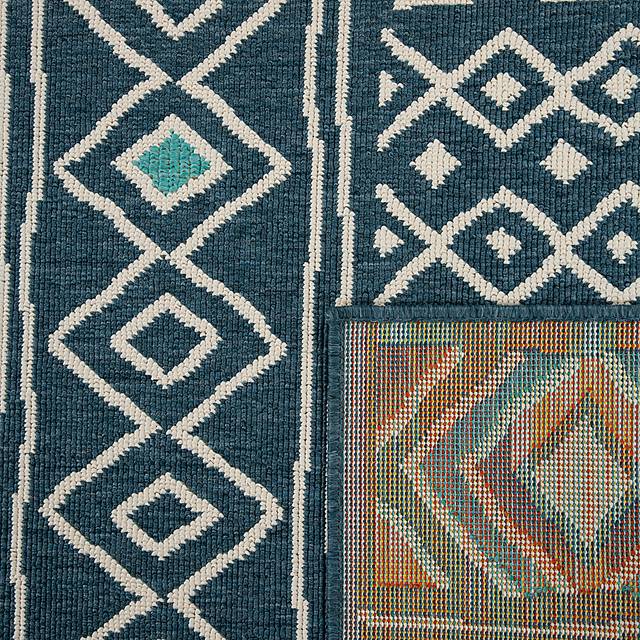 Evette Rios Jaspen Blue 8' x 9'9 Indoor/Outdoor Rug - Thumbnail - Image 4