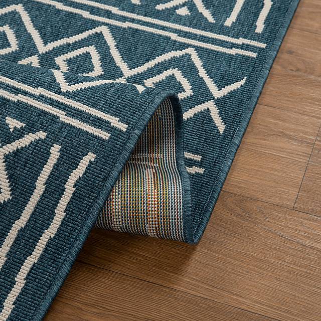 Evette Rios Jaspen Blue 8' x 9'9 Indoor/Outdoor Rug - Thumbnail - Image 5