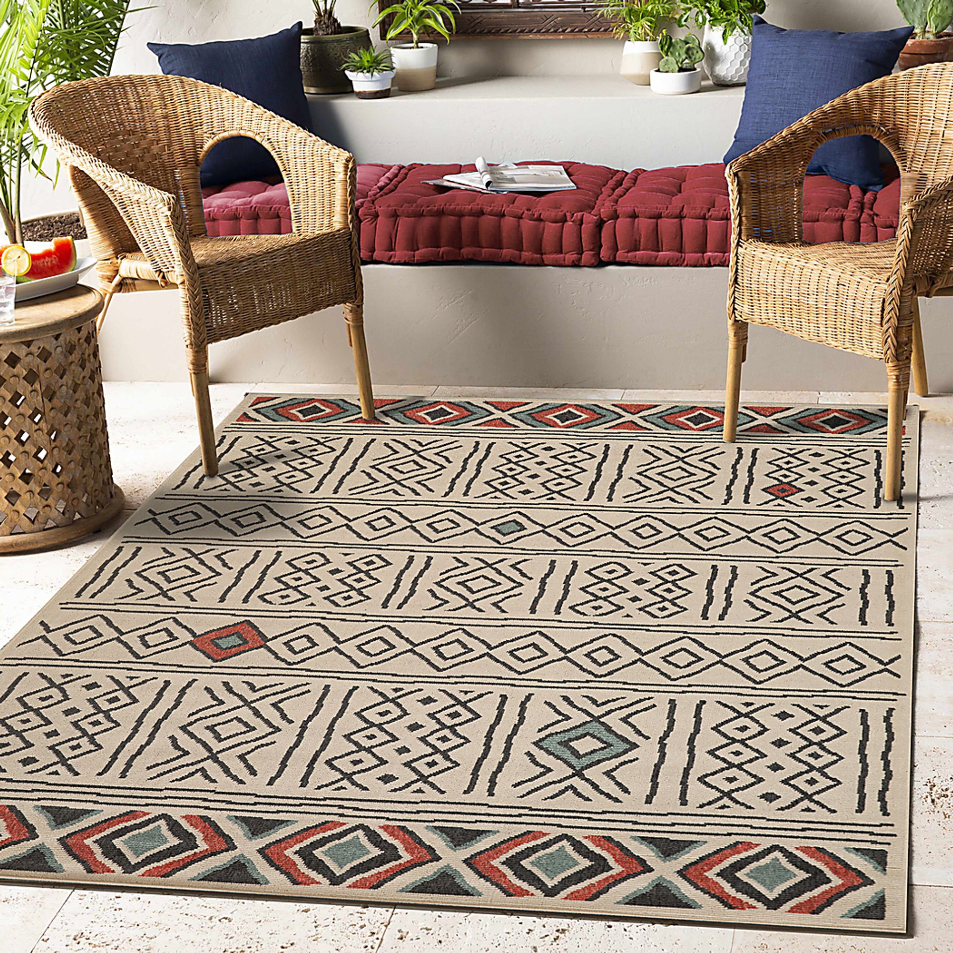 Evette Rios Jaspen Multi 5' x 7' Indoor/Outdoor Rug - Image 2