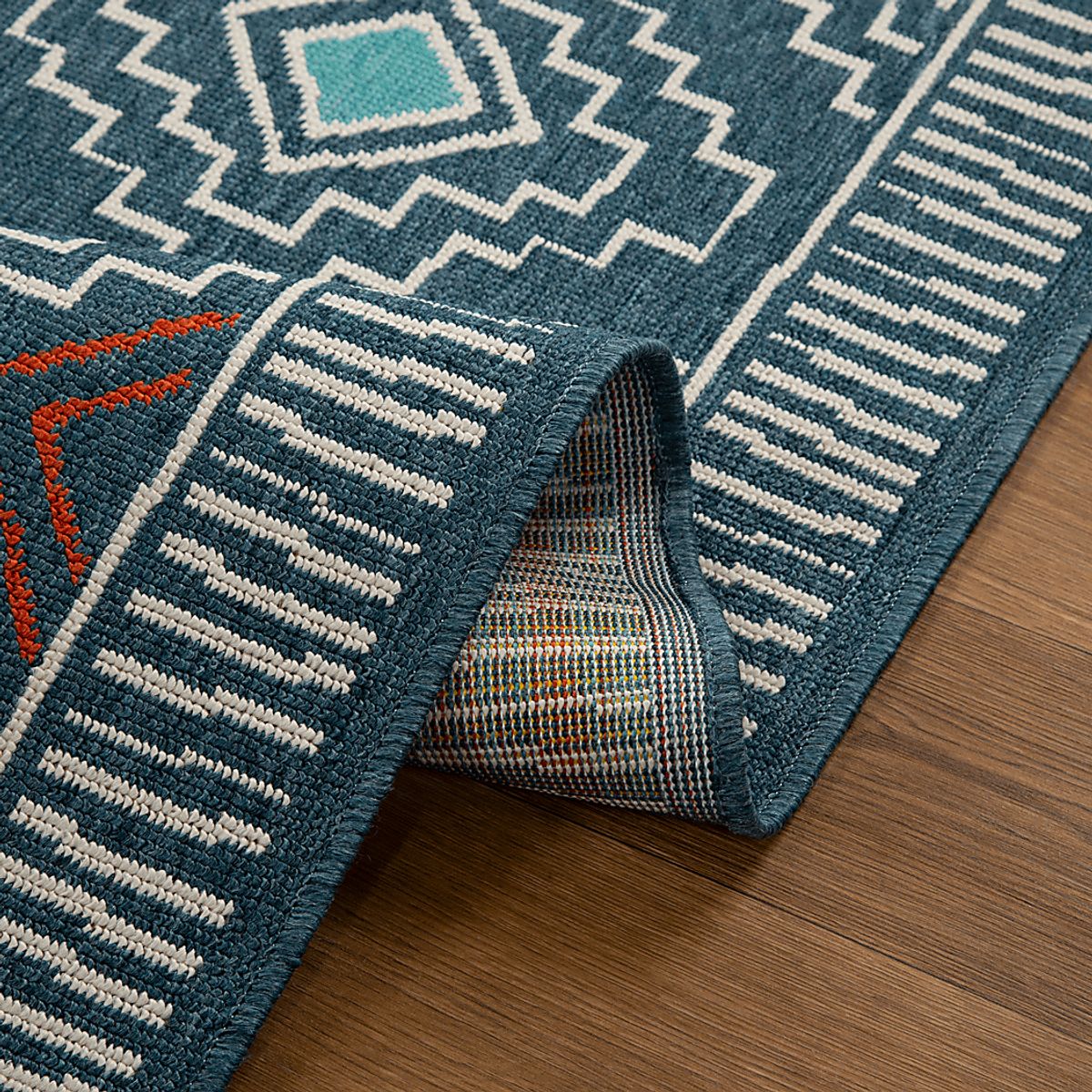 Boltan Blue,Multi Outdoor Rugs | Rooms to Go