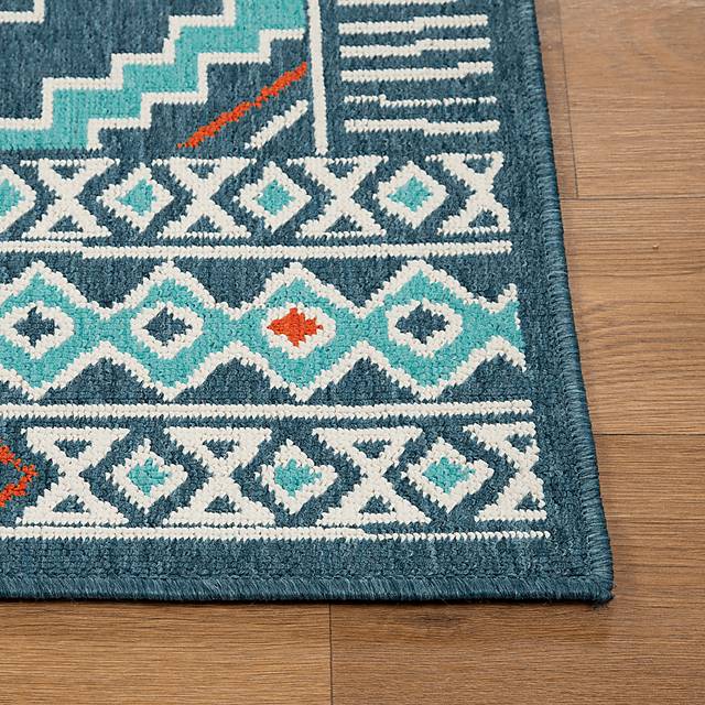 Evette Rios Boltan Blue 8' x 9'9 Indoor/Outdoor Rug - Thumbnail - Image 6
