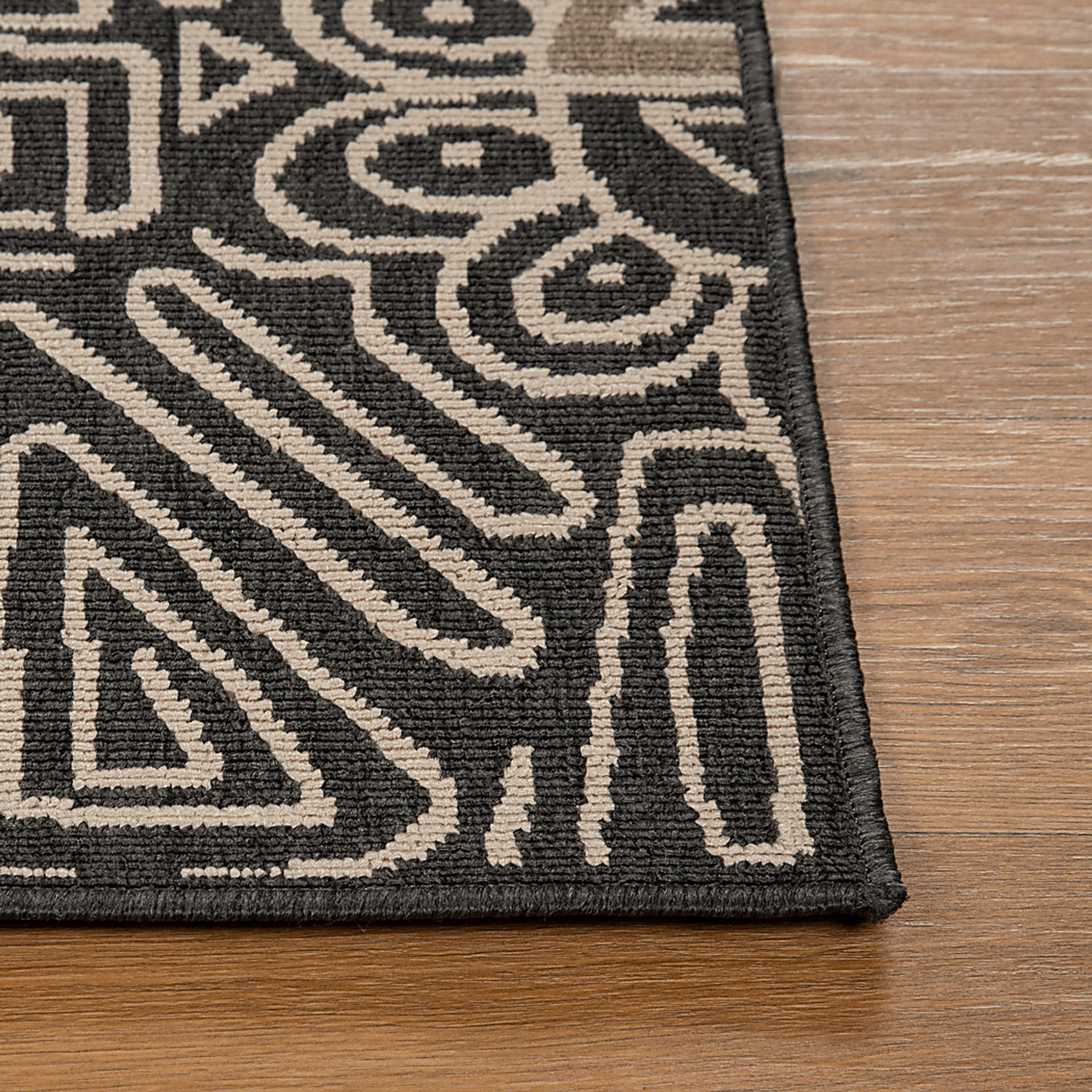 Evette Rios Cullin Black 8' x 9'9 Indoor/Outdoor Rug - Image 6