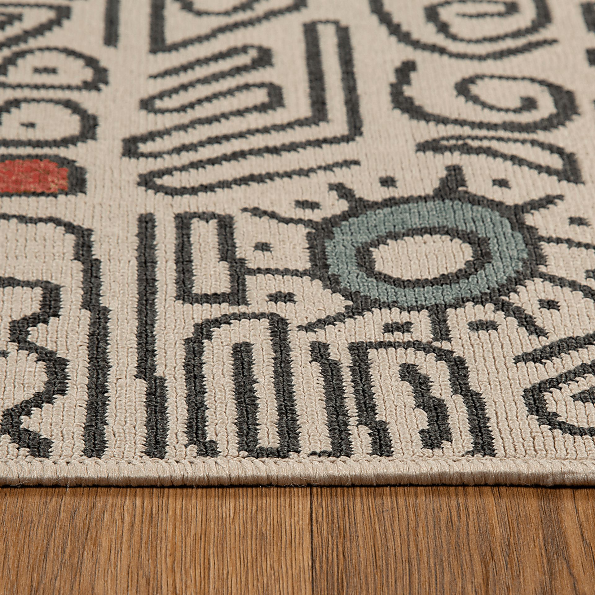Evette Rios Cullin Ivory 5' x 7' Indoor/Outdoor Rug - Image 7