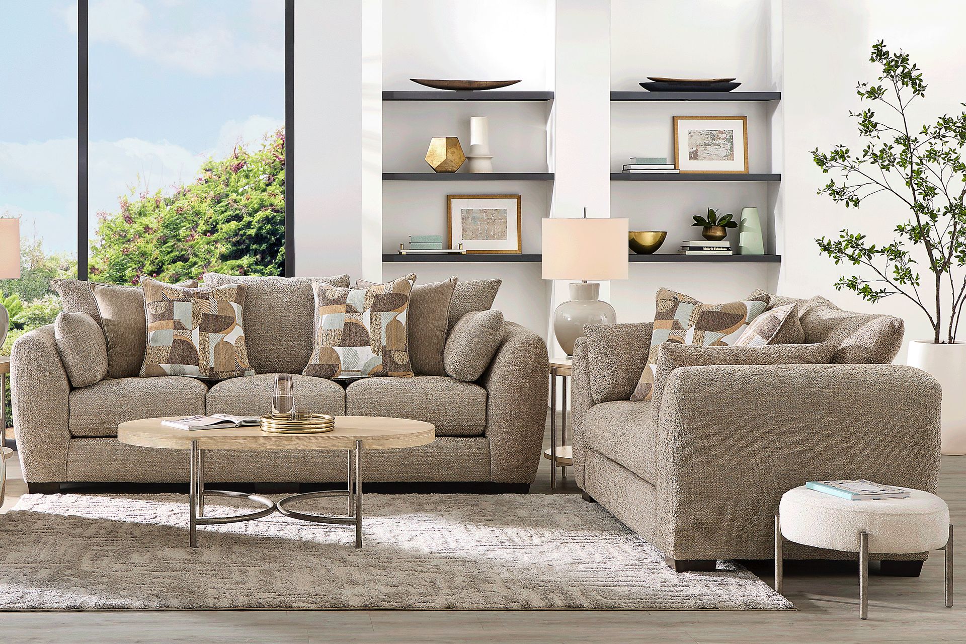 Evianna Brown 2 Pc Living Room - Image 1