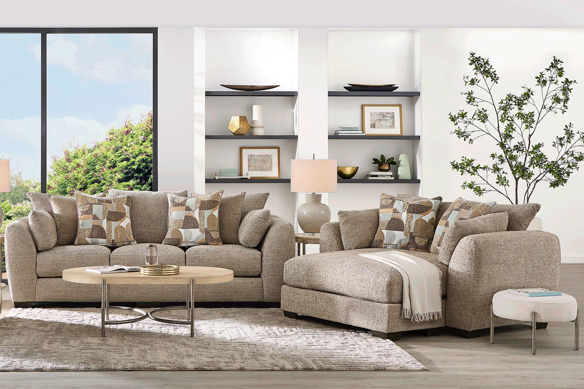 Evianna Brown 5 Pc Living Room - Image 1