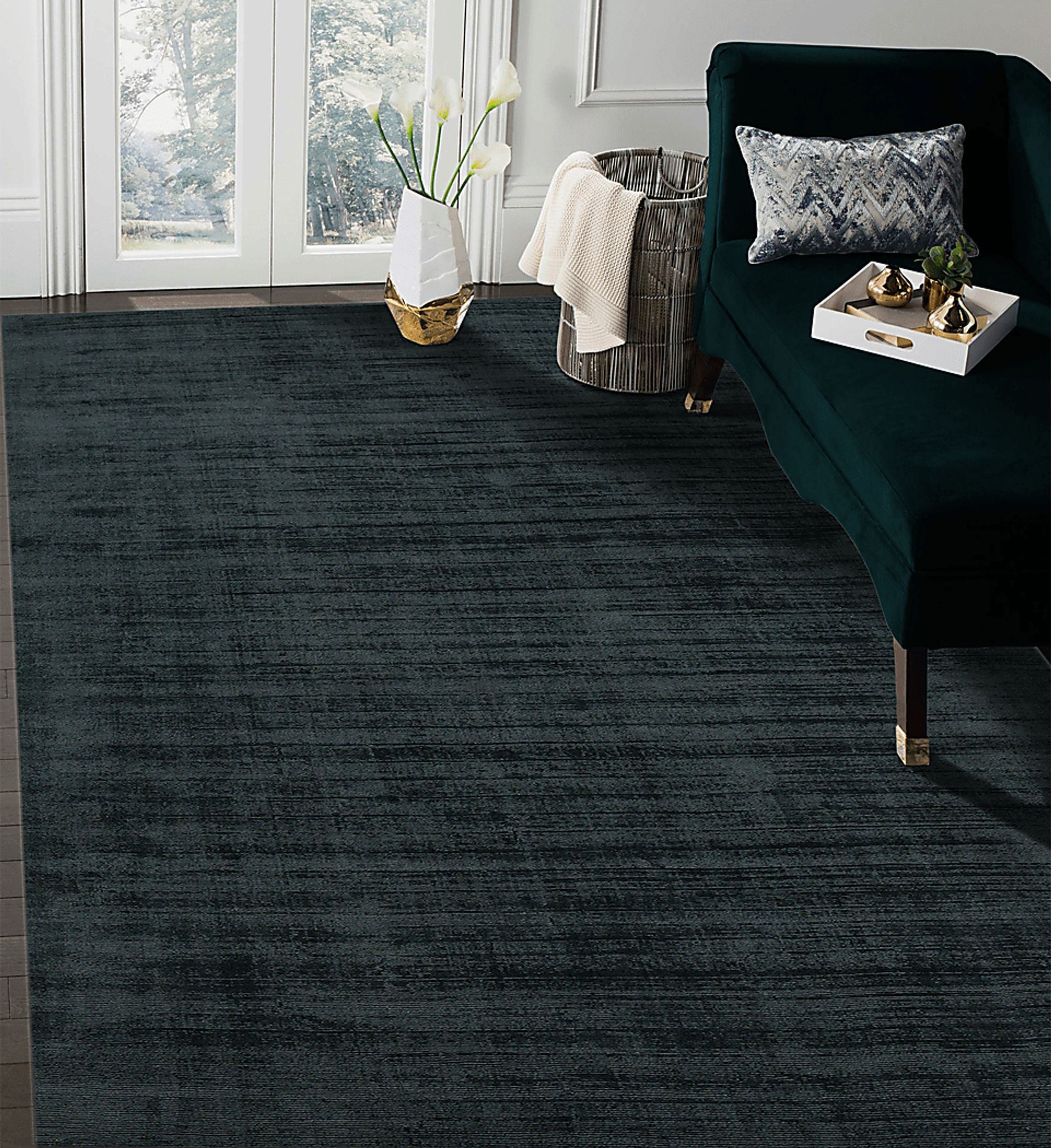 Evita Charcoal 10' X 14' Rug - Image 2