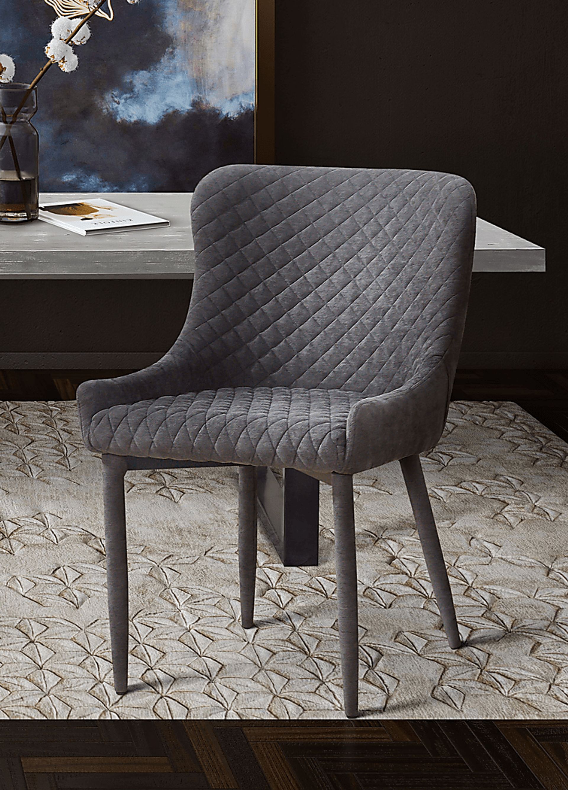 Evorna Gray Side Chair - Image 7