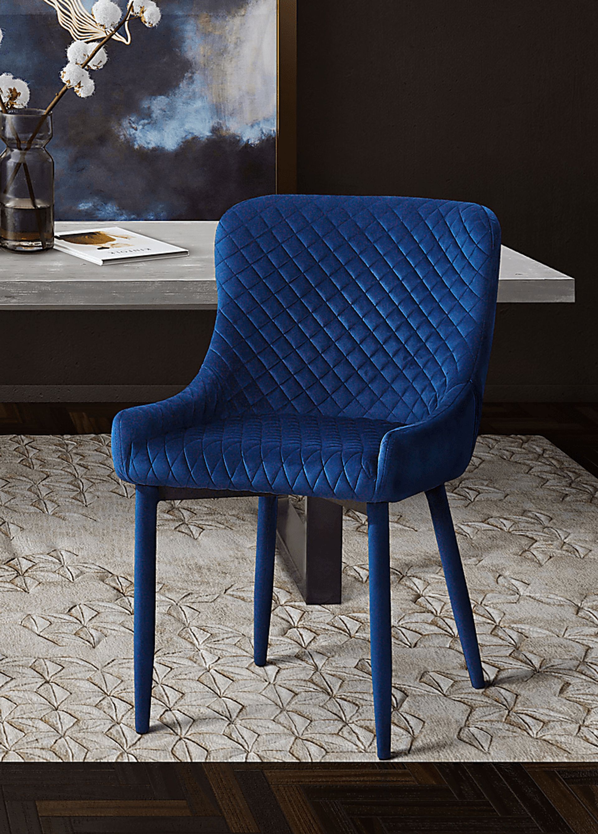 Evorna Navy Side Chair - Image 6