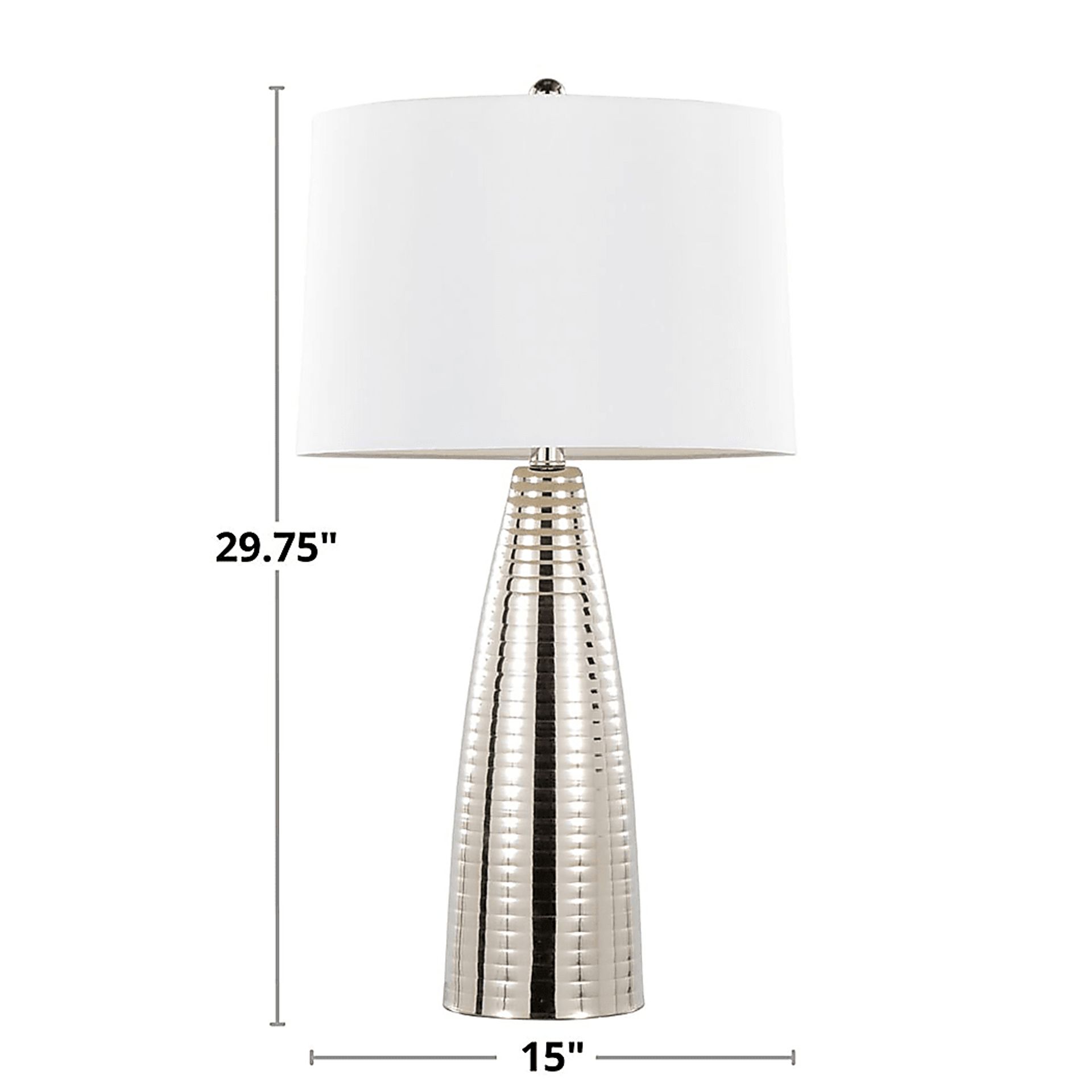 Ewald Shade Silver Lamp, Set of 2 - Image 9