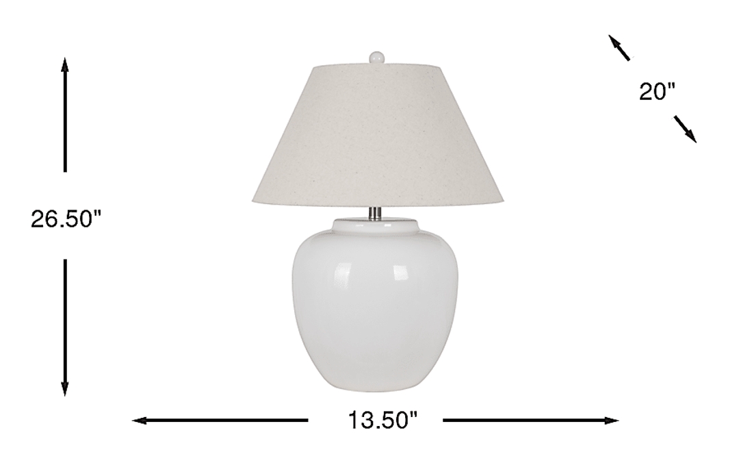 Ewers Creek Ivory Table Lamp