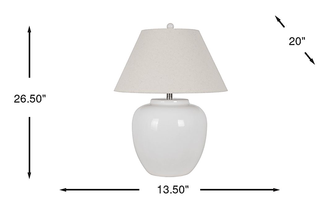 Ewers Creek Ivory Table Lamp