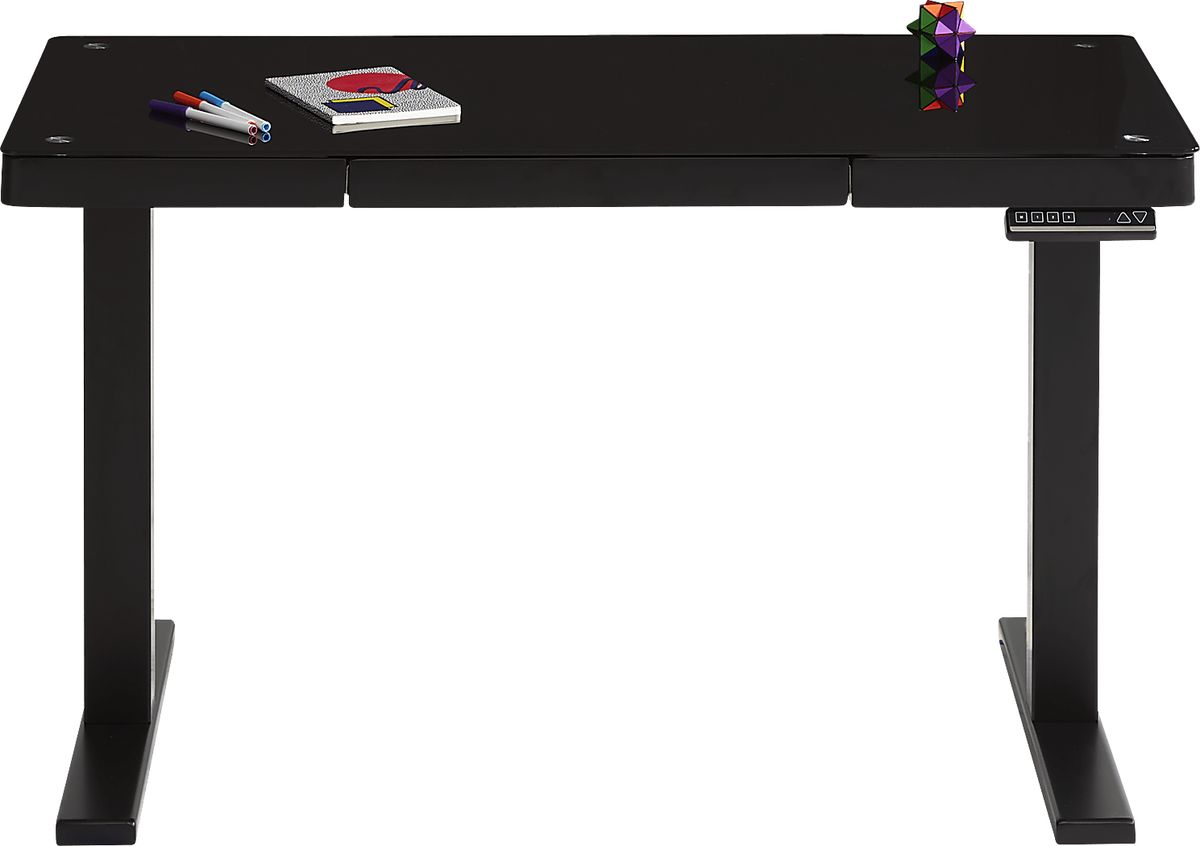 Exeter Place Black Black,Colors Adjustable Desk | Rooms to Go