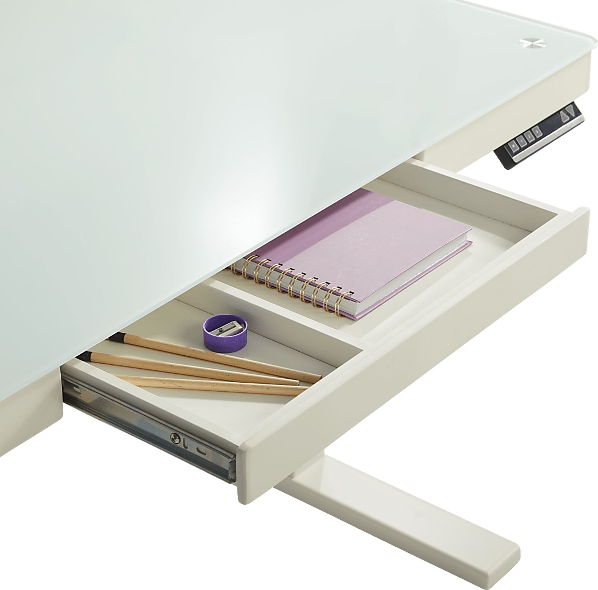 Exeter Place White Colors,White Adjustable Desk | Rooms to Go