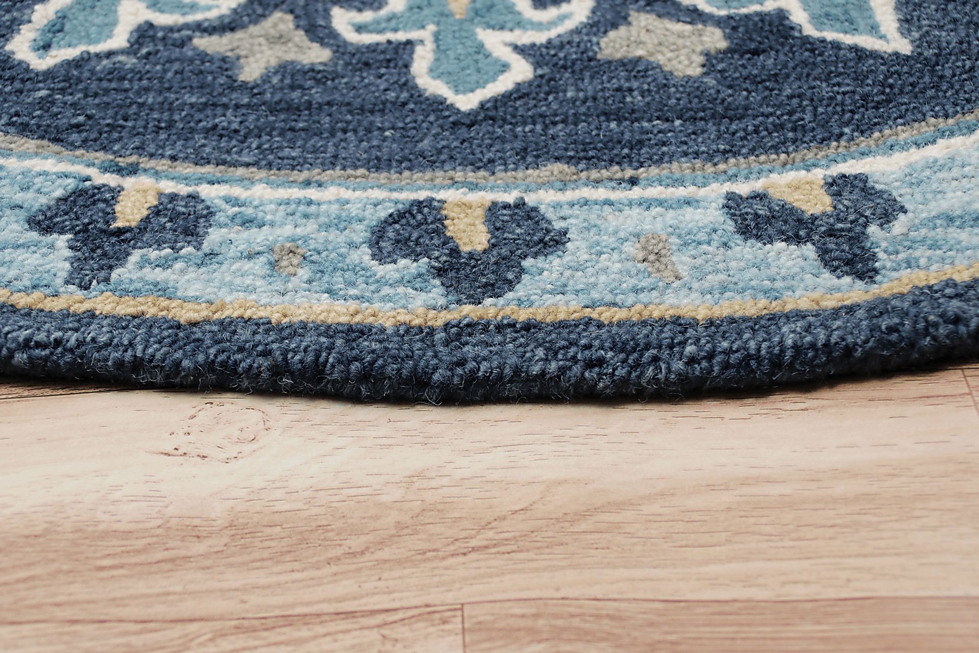 Exmeda Blue/Multi 5' Round Rug - Image 4