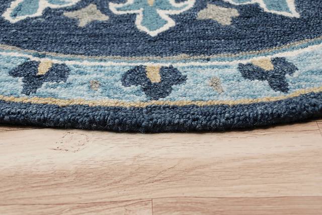 Exmeda Blue/Multi 7' Round Rug - Thumbnail - Image 4