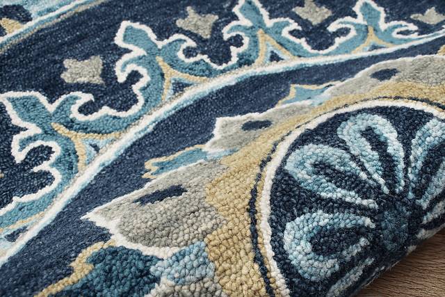 Exmeda Blue/Multi 7' Round Rug - Thumbnail - Image 6