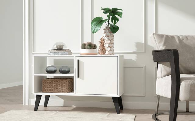 Exmore White 35.5 in. Console - Thumbnail - Image 2