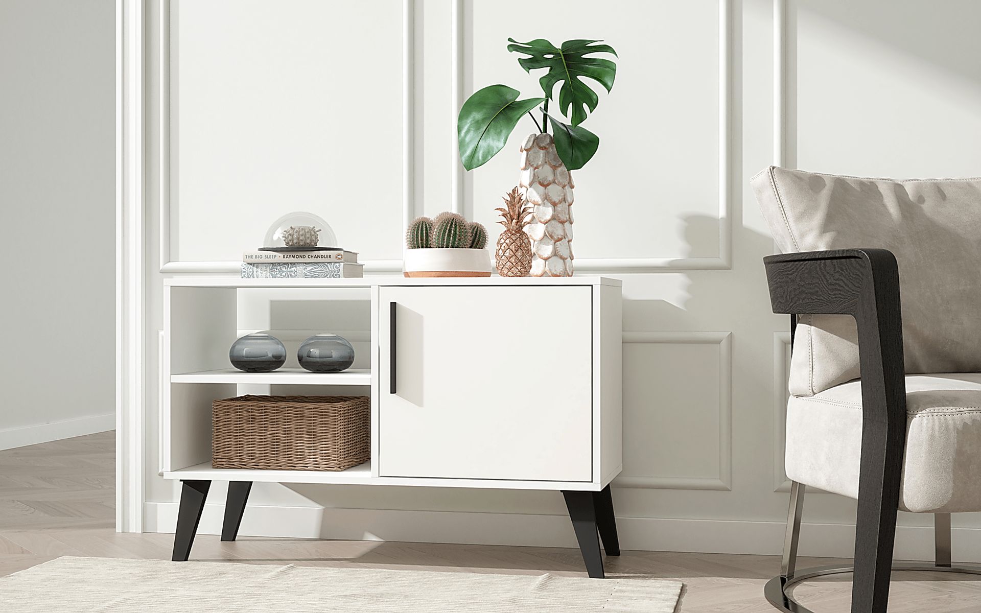 Exmore White 35.5 in. Console - Image 2
