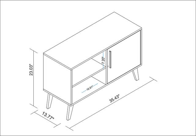 Exmore White 35.5 in. Console - Thumbnail - Image 3