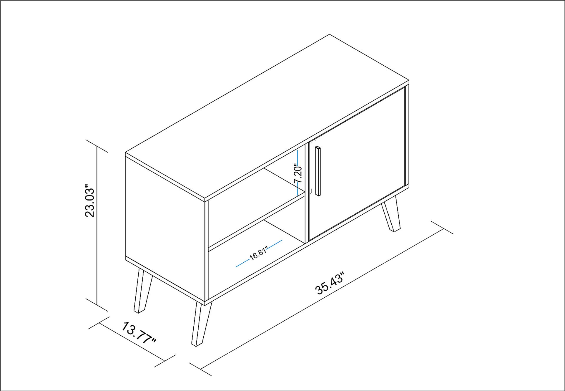 Exmore White 35.5 in. Console - Image 3