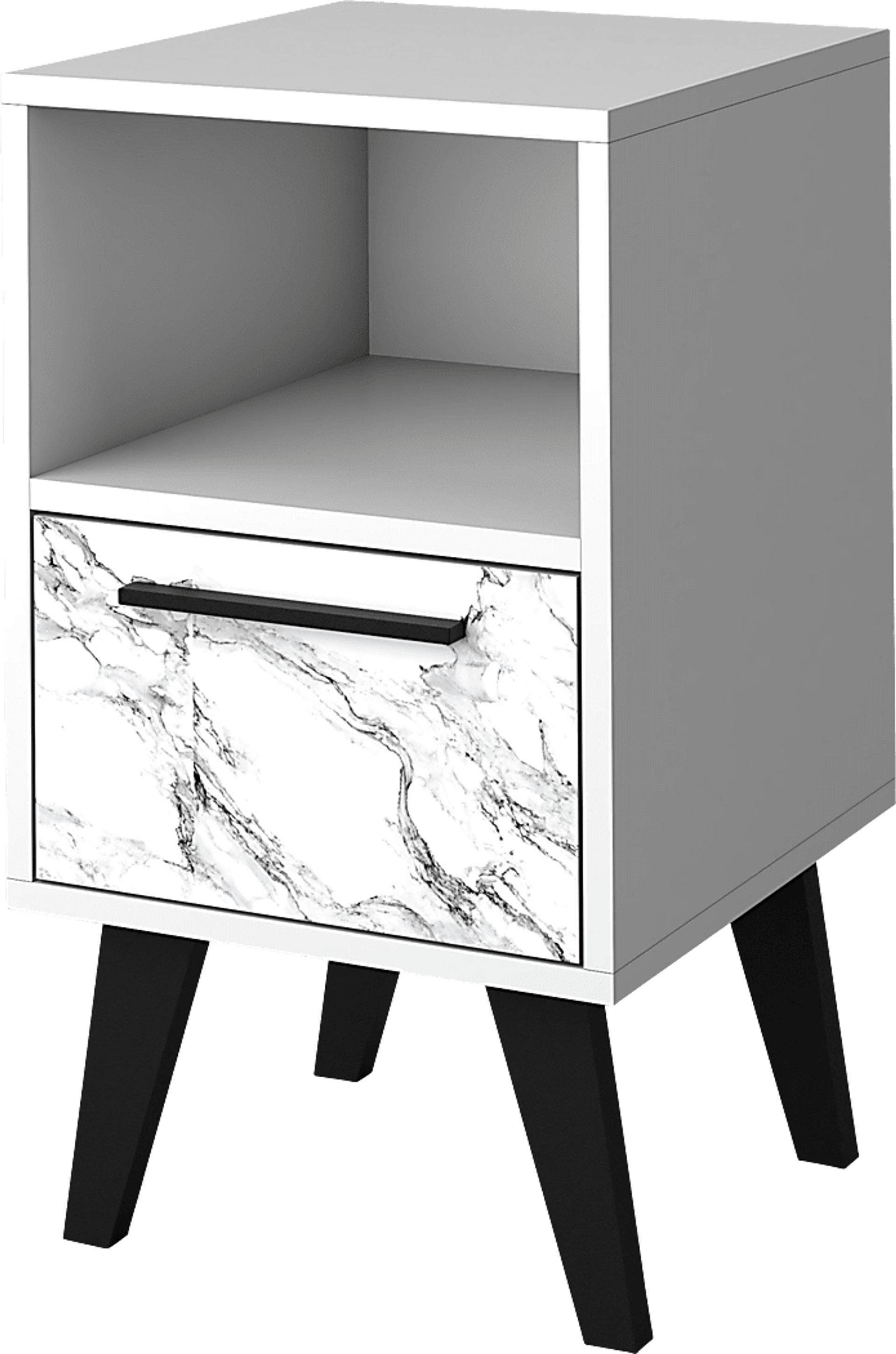 Exmore White Marble Nightstand - Image 6