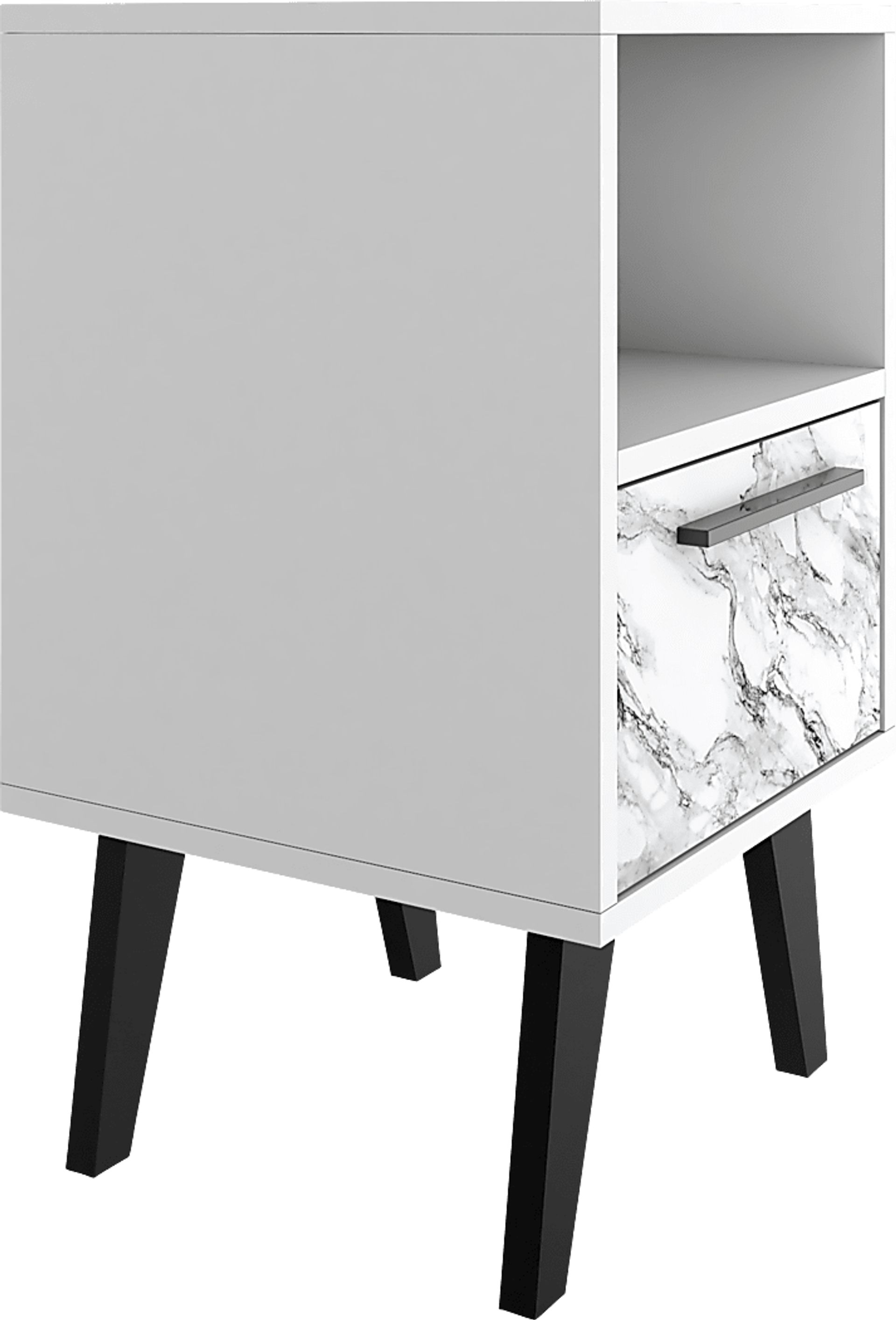 Exmore White Marble Nightstand - Image 8