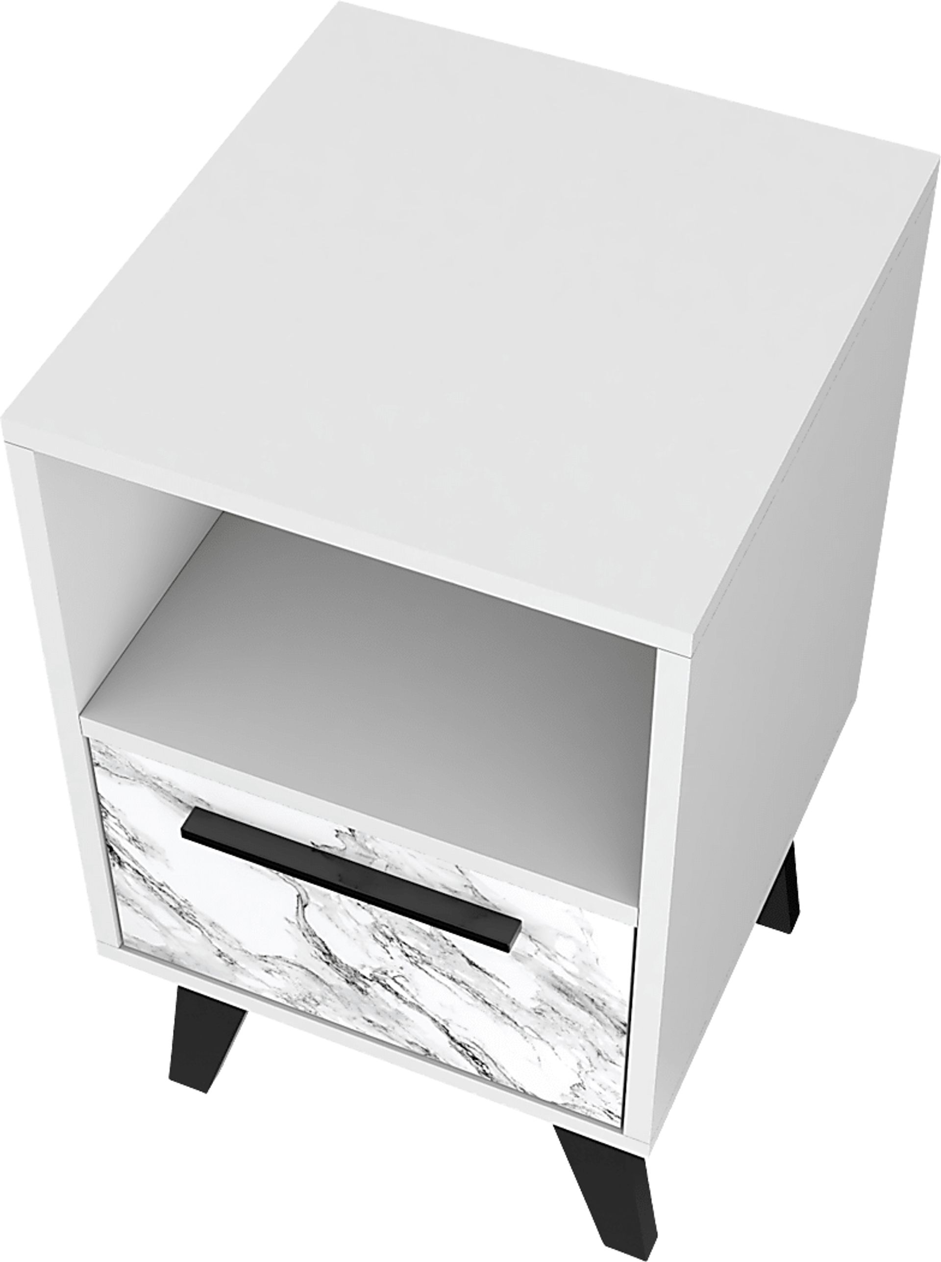 Exmore White Marble Nightstand - Image 9