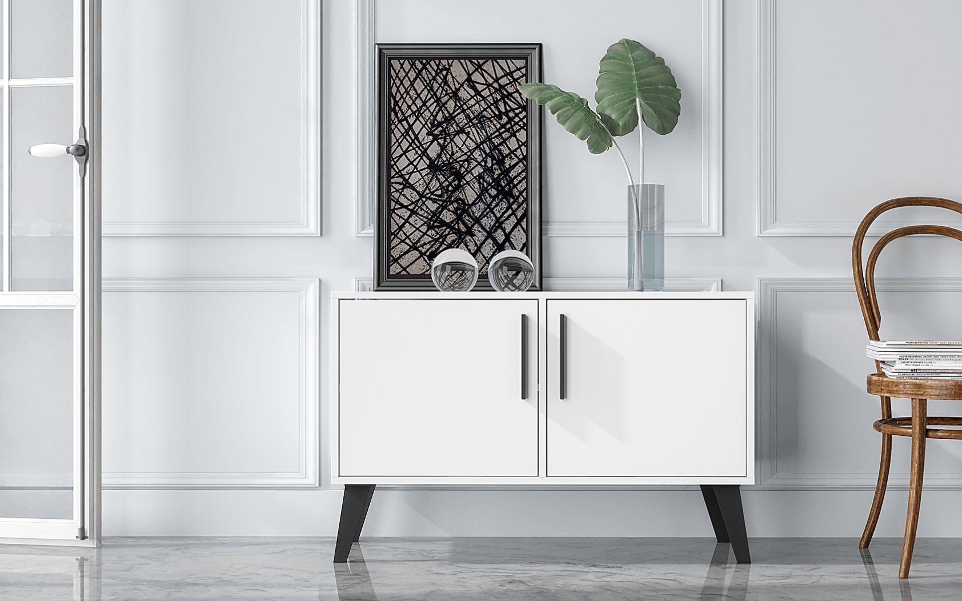 Exmore White Sideboard - Image 2