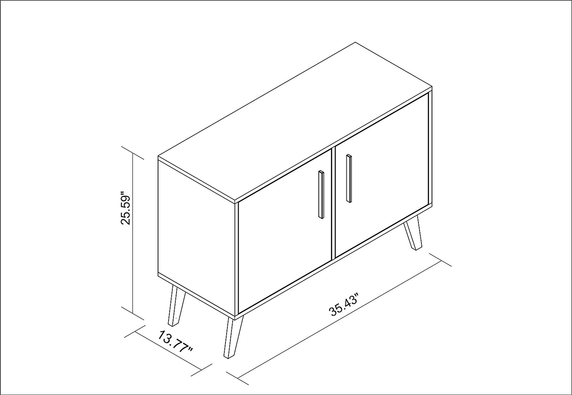 Exmore White Sideboard - Image 3