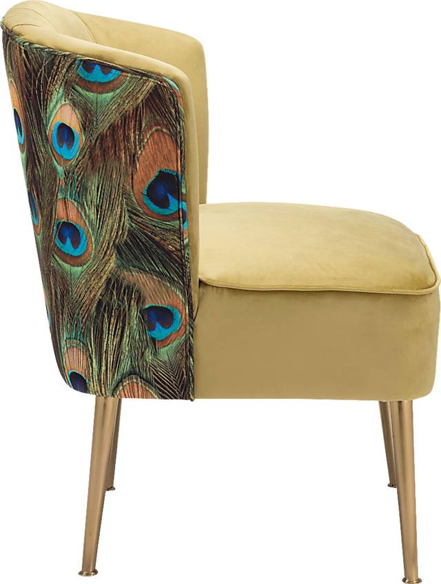 Exotic Flair Yellow Accent Chair - Thumbnail - Image 2