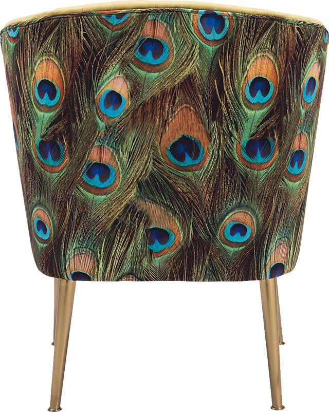 Exotic Flair Yellow Accent Chair - Thumbnail - Image 4