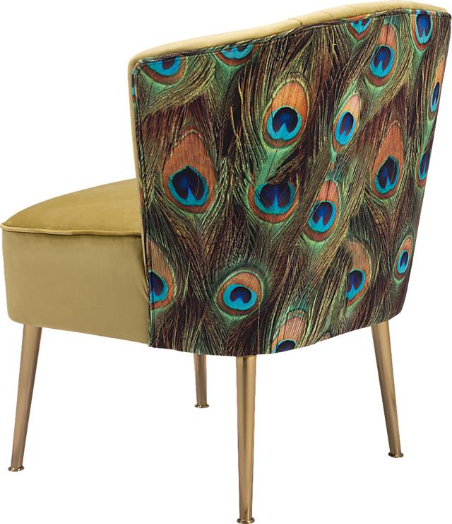 Exotic Flair Yellow Accent Chair - Thumbnail - Image 5