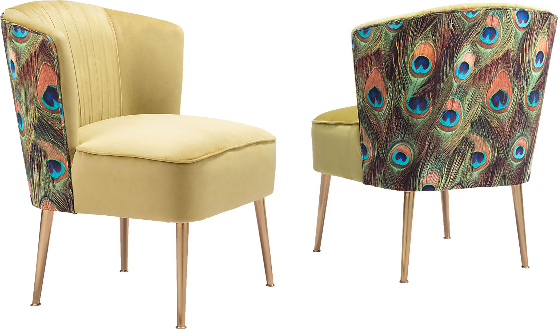 Exotic Flair Yellow Accent Chair - Image 6