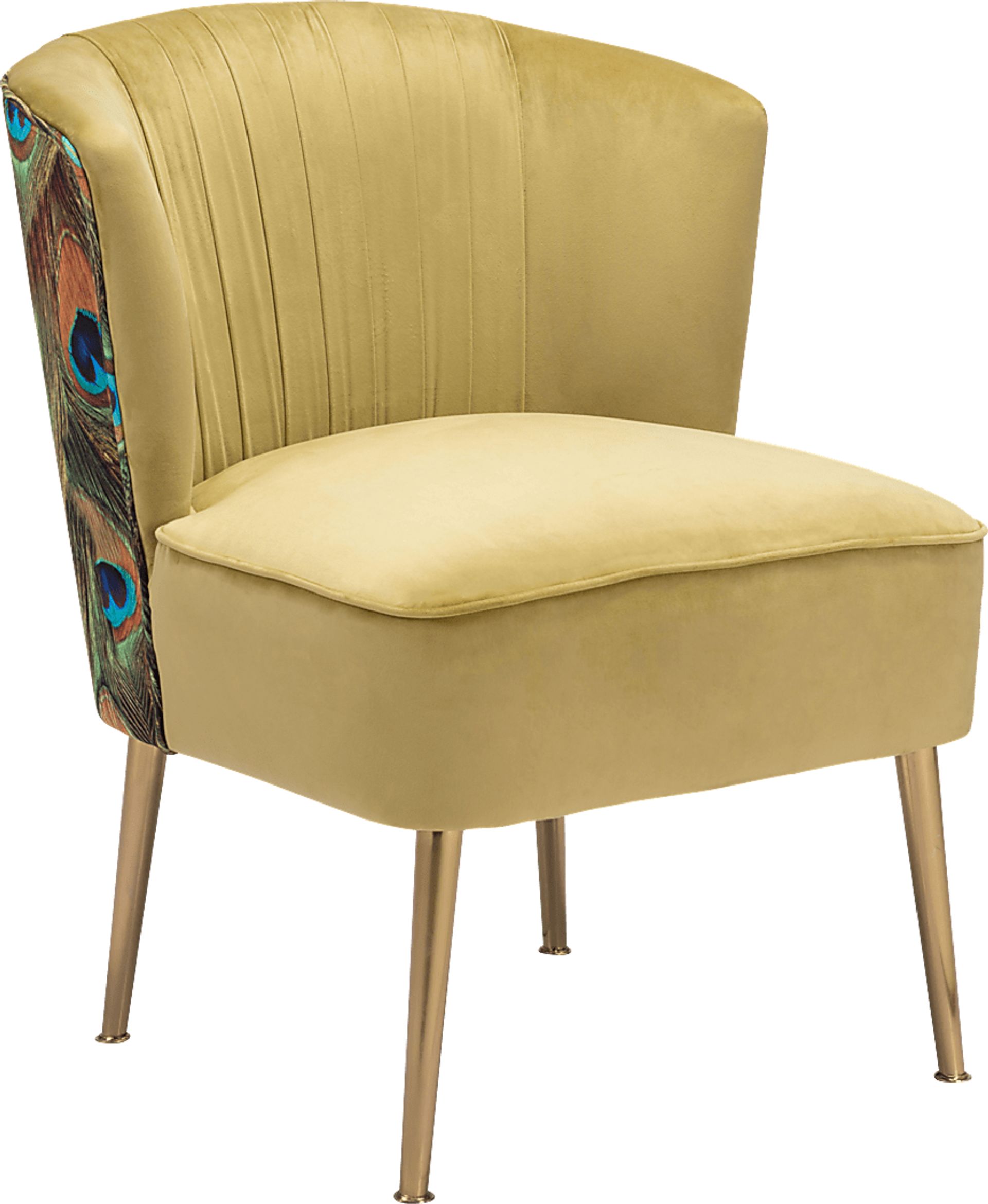 Exotic Flair Yellow Accent Chair - Image 1