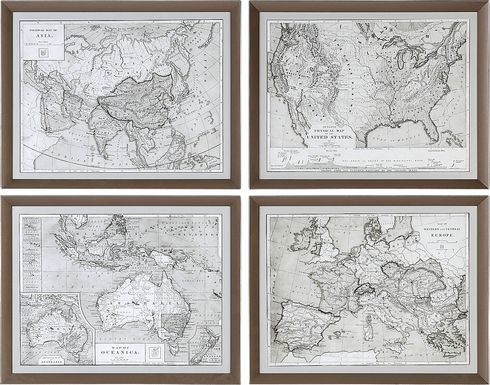 Expedition Dream Brown Set of 4 Artwork