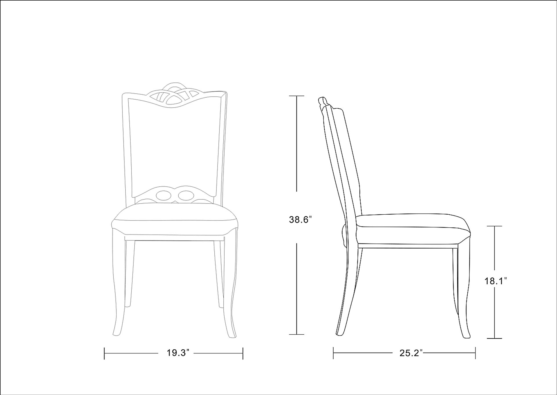 Explority Champagne Side Chair, Set of 2 - Image 3