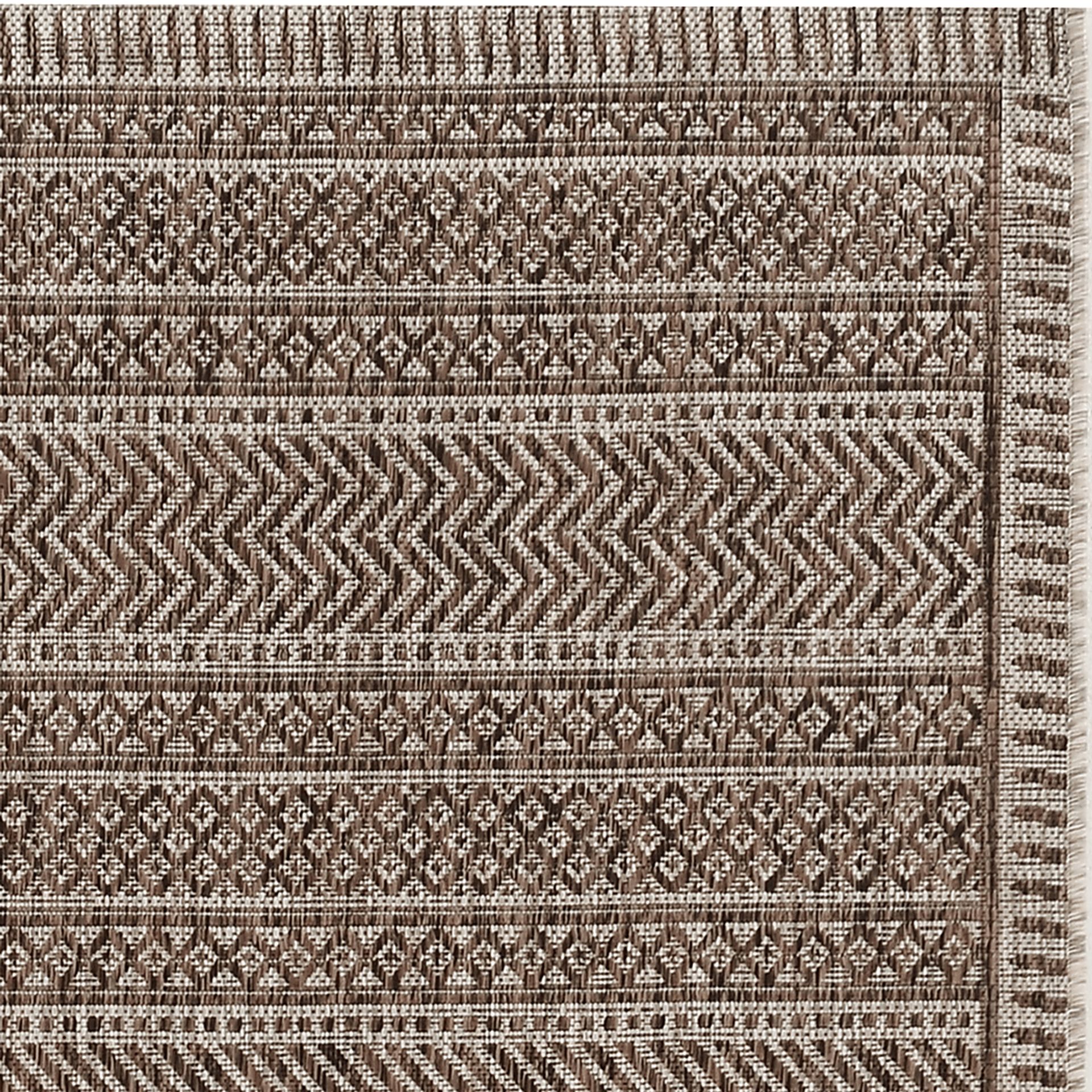 Exsomin Brown 7'10 x 10'10 Indoor/Outdoor Rug - Image 2