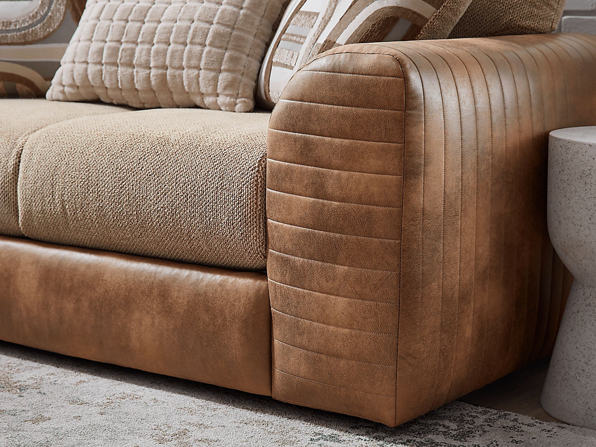 Exton Brown 5 Pc Living Room - Image 4