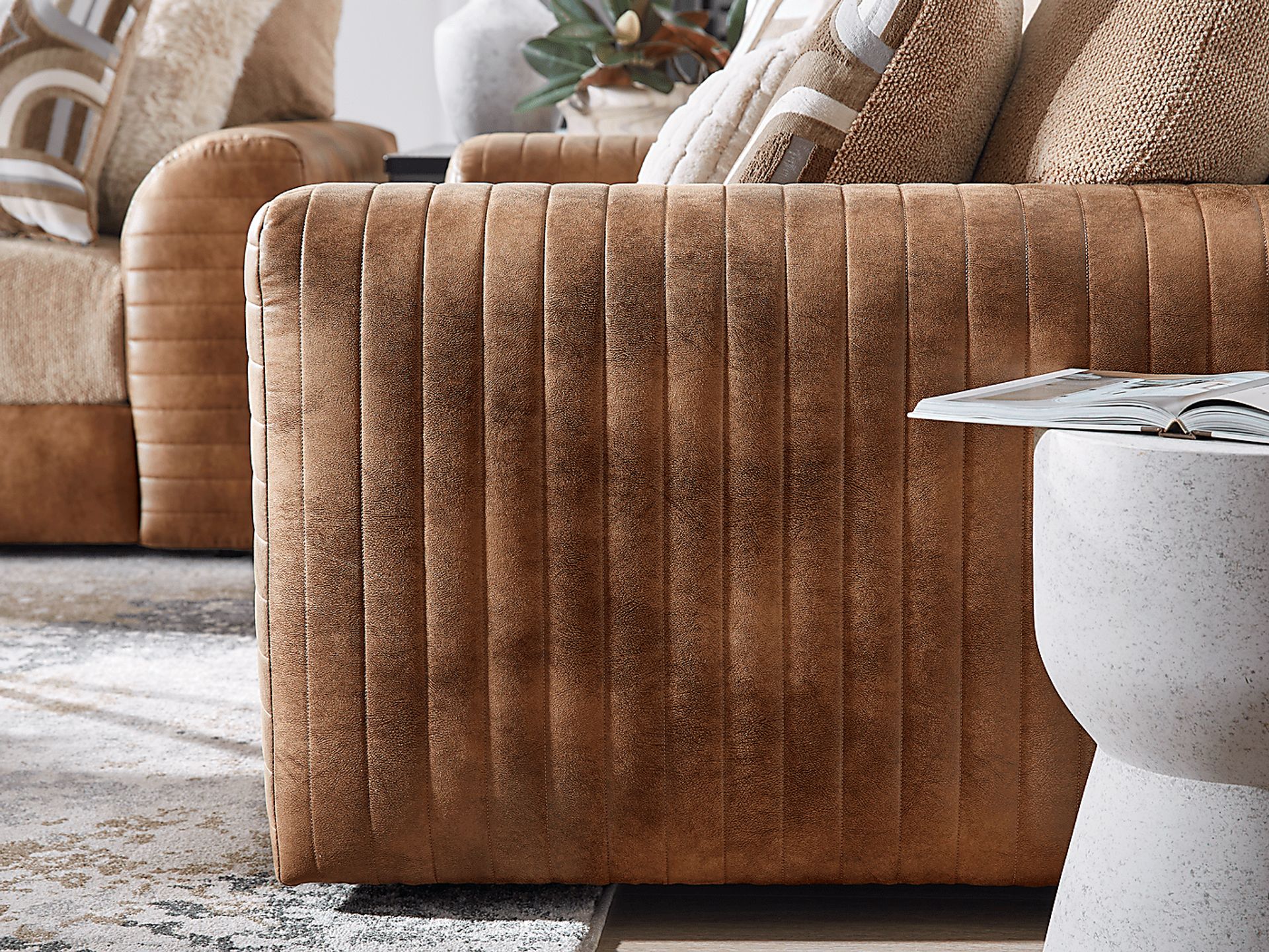 Exton Brown 5 Pc Living Room - Image 8